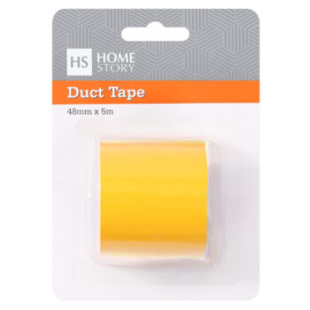 DUCT TAPE – 48mm x 5m – Yellow – Carded